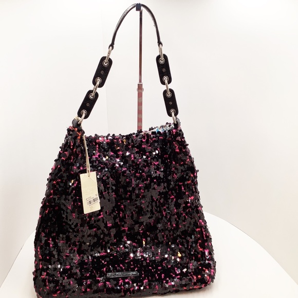 🆕{RACHAEL Rachael Roy} Pink & Black Sequined Tote - Picture 7 of 7